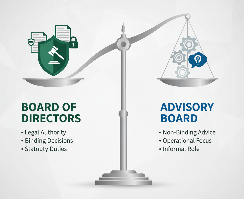 Key Differences Between Advisory Board and Board of Directors