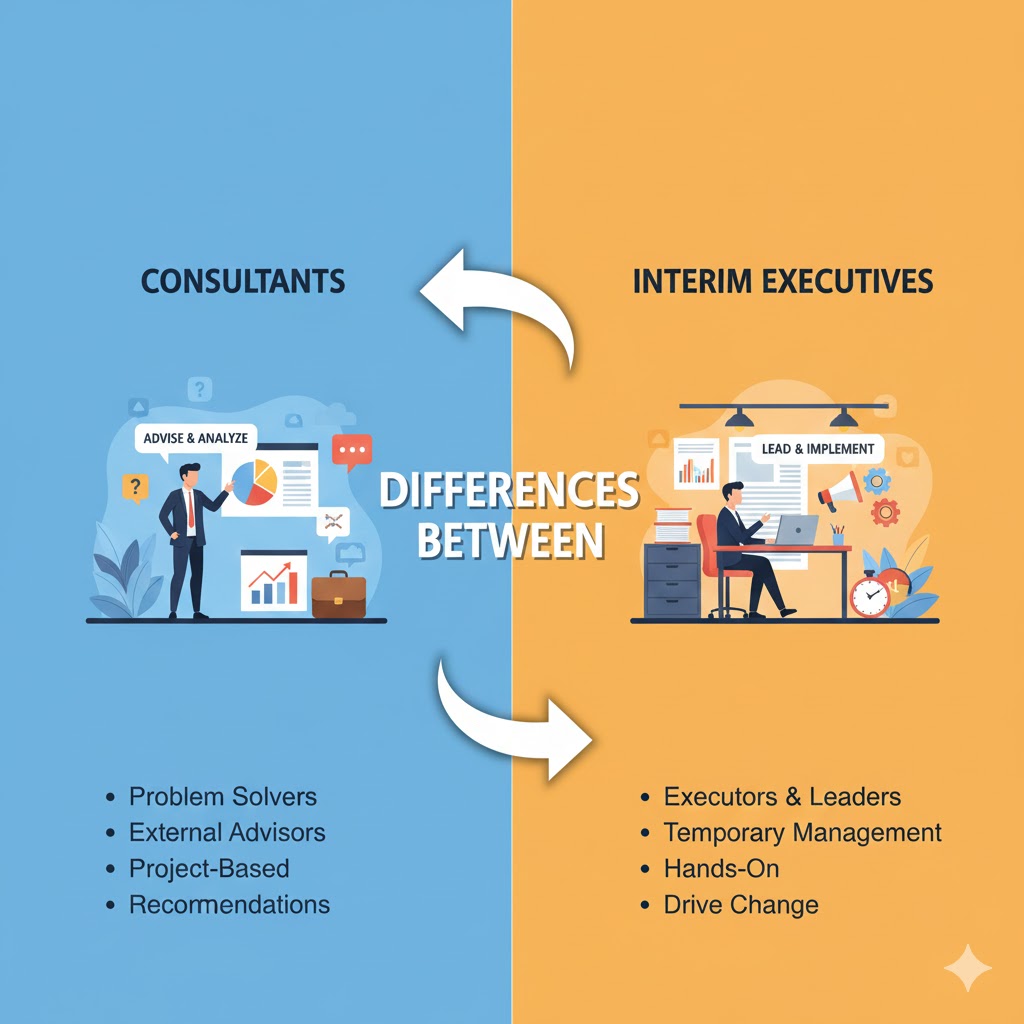 Interim Executives vs. Consultants